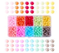 Crafans 400 Pcs Faceted Rondelle Glass Beads - Imitation Jade, 10 Colors, 6MM - Bulk for DIY Bracelet Jewelry Making