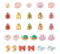 Crafans 45Pcs Luminous Marine Animal Ornaments Cartoon Glow in the Dark Ocean Organism Decoration Turtle Sea Horse Dolphin for Home Office Desk Decoration