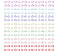 Crafans 595Pcs 4mm Faceted Glass Beads 7 Colors Transparent Rondelle Spacer Beads Crystal Chunky Beads Bulk for DIY Bracelet Necklace Earring Jewelry Making