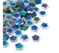 Crafans 60Pcs Star Thermochromic Beads 4 Colors Mood Beads Star Shape Colour Changing Bead Heat Sensitive Crafts Bead for DIY Necklace Bracelet Jewelry Making