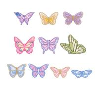 Crafans Butterfly Patches Sew on Patch Butterfly Self Adhesive Cute Stick On Patch Costume Accessories Insect Computerized Embroidery for Clothing Pants Sew on Project