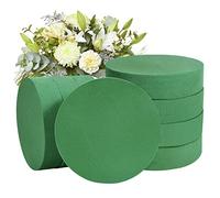 Crafare 7.5Inch 8pc Round Wet Floral Foam Bricks DIY Floral Blocks for Spring Flower Arrangement and Wedding Holiday Decoration