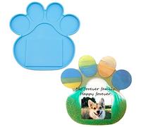 CRAFFANCY Pet Memorial Tombstone Mold, 1 Piece Dog Paw Shape Epoxy Resin Mould Photo Frame Mold for Puppy Remembrance Craft