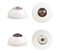 CRAFFANCY Plastic Eyeballs, 2 Pairs 32mm Half Round Realistic Eyes Acrylic Scary Eyes for Party Costume Horror Mask Doll Eyes Halloween