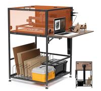 Crafit Laser Engraver Cabinet with Exhaust, Laser Engraving Enclosure with Ventilation Fan, Heavy Duty Laser Cutter Table Protective Cover Tent with Eye Protection, Insulates against Noise Fumes Odors