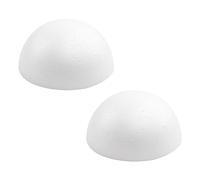Crafjie 2PCS 8 Inchs White Foam Balls Half Round Polystyrene Half Foam Balls Craft Supplies Hemispherical Christmas Craft Ballfor DIY Home Craft Project and Art Decoration