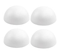 Crafjie 8 Inches Foam Half Balls 4 Pack, White Half Foam Balls for Crafts