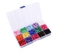 Crafjie 9mm Color Button, Tiny Size Sewing Flatback Resin Buttons, 10 Colors Multi-Colored Pack of 1200 with Box