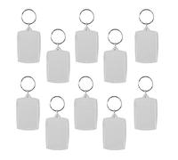 Craft 4 You Acrylic Photo Holder Keyring 35mm x 45mm Passport Photo Size Double Sided Blank Insert Picture Key Ring Family Photos (10)