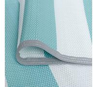 Craft 4 You Waterproof Rug for Outdoor and Indoor Use, Various Sizes up to 9x13ft, Garden Patio Mat Waterproof Large Camping Reversible Plastic Deck Area Coverage Rugs (Aqua, 6x9ft - 180x270cm)
