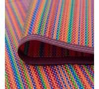 Craft 4 You Waterproof Rug for Outdoor and Indoor Use, Various Sizes up to 9x13ft, Garden Patio Mat Waterproof Large Camping Reversible Plastic Deck Area Coverage Rugs (Red, 6x9ft - 180x270cm)