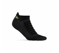 Craft ADV Dry Mid Shaftless Socks 34-36 (EU) Black for Running and Training - Moisture-Wicking Comfort and Performance