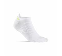 Craft ADV Dry Mid Shaftless Socks 34-36 (EU) White for Running and Training - Moisture-Wicking Comfort and Performance