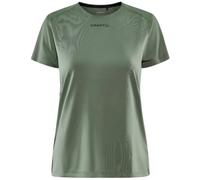 Craft ADV Essence SS Tee Size XS Women's Green Running and Training T-Shirt - Lightweight, Breathable Performance Gear