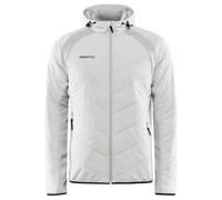 Craft ADV EXPLORE HYBRID JACKET M, Transition Jacket Men's L, Ash, Lightweight, Padded Jacket with Jersey Stretch Inserts, Adjustable Hood, with Pockets, Lightweight Wind Jacket for Men