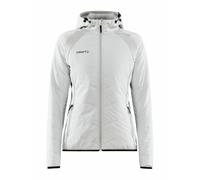 Craft ADV EXPLORE HYBRID JACKET W | Transition Jacket Women's L | Ash | Lightweight Padded Jacket with Jersey Stretch Inserts | Adjustable Hood | With Pockets | Lightweight Wind Jacket Women