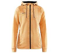Craft ADV Unify FZ Hood Recycled Polyester Training Jacket for Women, Choose Your Size: S, Choose Your Colour: Tiger Melange