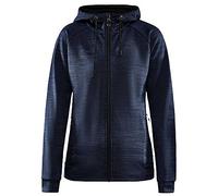 Craft ADV Unify FZ Hood Women's Training Jacket with Hood Made of Recycled Polyester Choose Your Size: M, Choose Your Colour: Blaze Melange