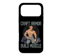 Craft Armor Build Muscle Cosplay Gym Quote Case for iPhone 17 Pro Max