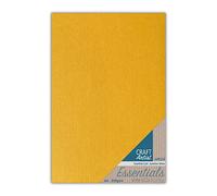 Craft Artist Linen Card Silkweave Textured A4 Card 250gsm, 10 Sheets, Card Making, Scrapbook, Wedding Stationary, Card for Crafting (Sunshine Yellow)