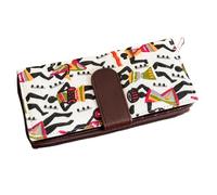 CRAFT BAZAAR Bi Fold Clutch Wallets For Women With Large Capacity To Hold Cards, Cash, Cellphone, Fabric Clutch Purse With Zipper, Design 2, Women Clutch Wallet With Large Capacity to Hold Cards,