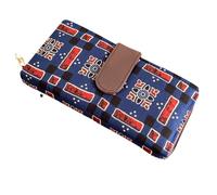 CRAFT BAZAAR Bi Fold Clutch Wallets For Women With Large Capacity To Hold Cards, Cash, Cellphone, Fabric Clutch Purse With Zipper, Design 10, Women Clutch Wallet With Large Capacity to Hold Cards,