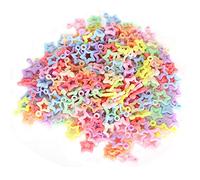Craft Beads Plastic Beads Colorful Plastic Beads 300PCS 5Pointed Star Shaped DIY Jewelry Making Accessories for Kids Children ParentChild Crafts Mixed Color