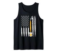 Craft Beer American Flag USA Funny Drinking Team Beer Lover Tank Top