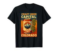 Craft Beer Capital Shirt Colorado Hops Can Brewery Mountains T-Shirt