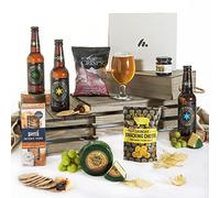 Craft Beer & Cheese Hamper | Christmas Hamper Gift Set For Men, With Premium Lager, Artisan Cheese & Savoury Snacks | Perfect for Xmas, Fathers Day, Birthdays & Gourmet Food Gifts, Clearwater Hampers
