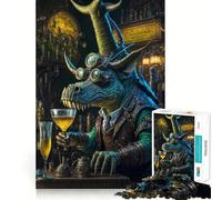 Craft Beer Dino Alien 1000 Pieces Puzzles for Teenagers Stress Free, Accurate Edge, Happy Challenge, Game Night (38x26cm)