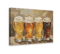 Craft Beer Flight Art Poster Canvas Poster Wall Art Decor Print Picture Paintings for Living Room Bedroom Decoration 08x12inch(20x30cm)