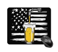 Craft Beer USA Flag 4th July Mouse Pad Square Mouse Mat Cute Mousepad
