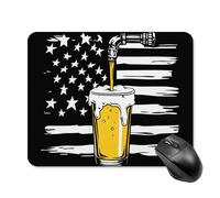 Craft Beer USA Flag 4th July Mouse Pad Square Mouse Mat Cute Mousepad
