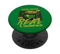 Craft Beers Are The Real Treasures In Life Saint Patrick's PopSockets Adhesive PopGrip
