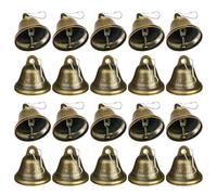 Craft Bells, Christmas Bells, 20 Pieces Rustic Holiday Tree Decor 1.5 Inches, Vintage Metal Bell, Festive Rustic Charm, For Tree Door Wreath Wedding Church Outdoor Party Garden Home Collar Decoration