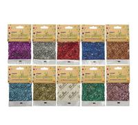 Craft Biodegradable Chunky Glitter - Arts and Crafts for Kids, Card Making, Decorations, Christmas Craft, Candle Making - Eco-Friendly, Cruelty Free - Assorted - 20g x 10