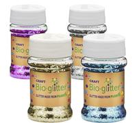 Craft Biodegradable Chunky Glitter for Arts and Crafts, Card Making, Decorations, Candle Making - Eco-Friendly, Cruelty Free, Assorted - 40g x 4