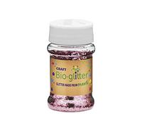 Craft Biodegradable Glitter, 40g, Christmas Decorations, Reindeer Food, Chunky Glitter, Arts and Crafts for Kids, Card Making, Candle Making, Eco-Friendly - Pink