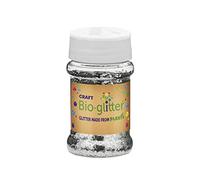 Craft Biodegradable Glitter, 40g, Christmas Decorations, Reindeer Food, Chunky Glitter, Arts and Crafts for Kids, Card Making, Candle Making, Eco-Friendly - Silver