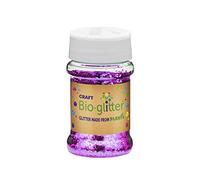 Craft Biodegradable Glitter, 40g, Christmas Decorations, Reindeer Food, Chunky Glitter, Arts and Crafts for Kids, Card Making, Candle Making, Eco-Friendly - Purple