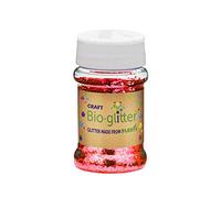 Craft Biodegradable Glitter - Christmas Decorations, Reindeer Food, 40g, Chunky Glitter, Arts and Crafts for Kids, Card Making, Eco-Friendly Red