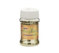 Craft Biodegradable Glitter - Christmas Decorations, Reindeer Food, 40g, Chunky Glitter, Arts and Crafts for Kids, Card Making, Eco-Friendly - Gold