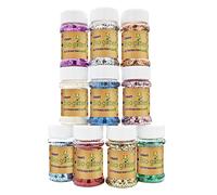 Craft Biodegradable Glitter, Chunky Craft Glitter, No Plastic, Arts and Crafts for Kids, Card Making, Decorations, Candle Making, Eco-Friendly, Cruelty Free - Assorted - 40g x 10