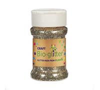 Craft Biodegradable Glitter for Christmas Decorations, Reindeer Food, Arts and Crafts, Card Making, Candle Making - 40g Chunky, Eco-Friendly - Champagne