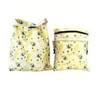Craft Bread Bag - Eco-Friendly Waxed Fabric Wrap, Fresh Bread Saver, Zipper Closure Pouch, Kitchen Food Organizer | Organic Layer Textures