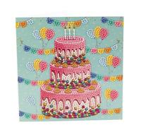 Craft Buddy Birthday Cake, 18x18cm Crystal Art Card