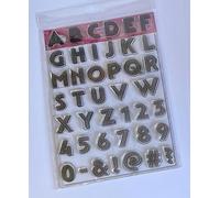 Craft Buddy Crystal Art A4 Stamp Set - Alphabet Numbers