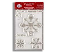 Craft Buddy Crystal Art A6 Stamp Set - Sparkling Snowflakes