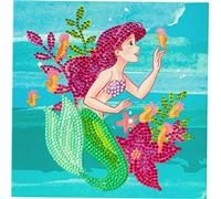Craft Buddy Crystal Art Disney CCK-DNY803 Ariel, 18x18cm Crystal Art Card, Multicolour